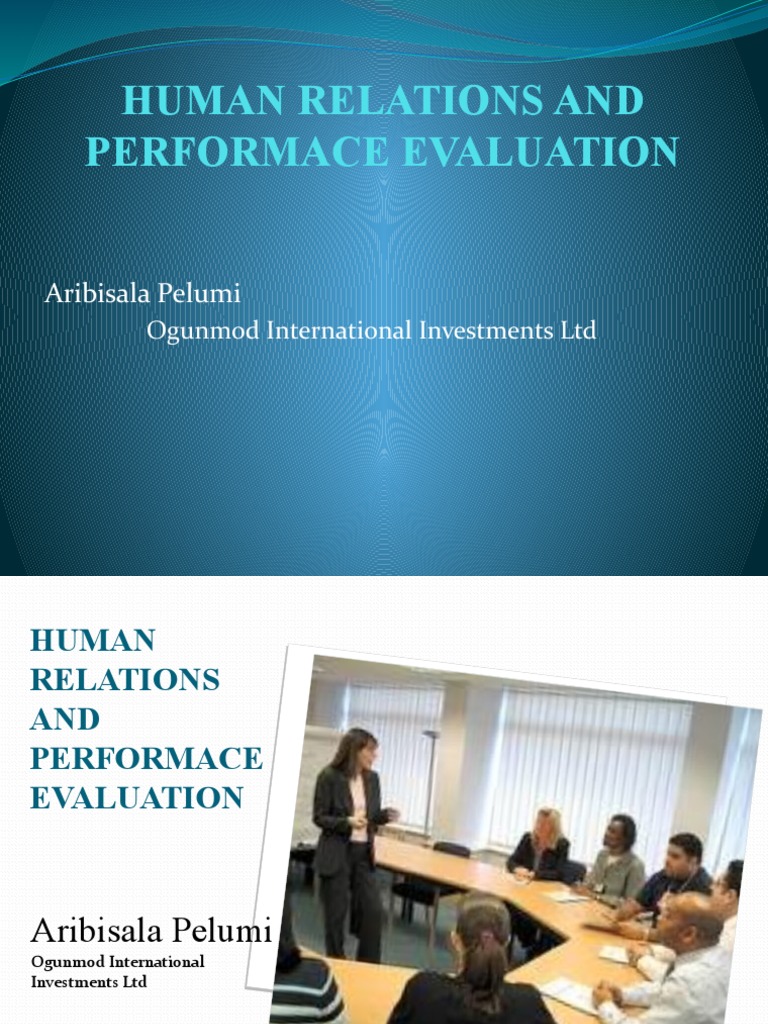 Human Relations and Perform Ace Evaluation | PDF | Performance ...