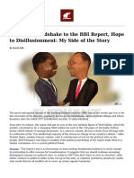 From The Handshake To The Bbi Report Hope To Disillusionment My Side of The Story PDF