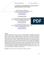 Academic Resilience As A Predictor of Academic Burnout Among Form Four Students in Homa-Bay County, Kenya