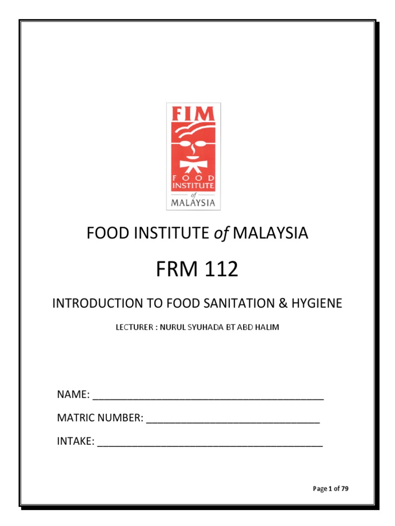 Food Safety and Sanitation Guide | PDF | Foodborne Illness | Bacteria