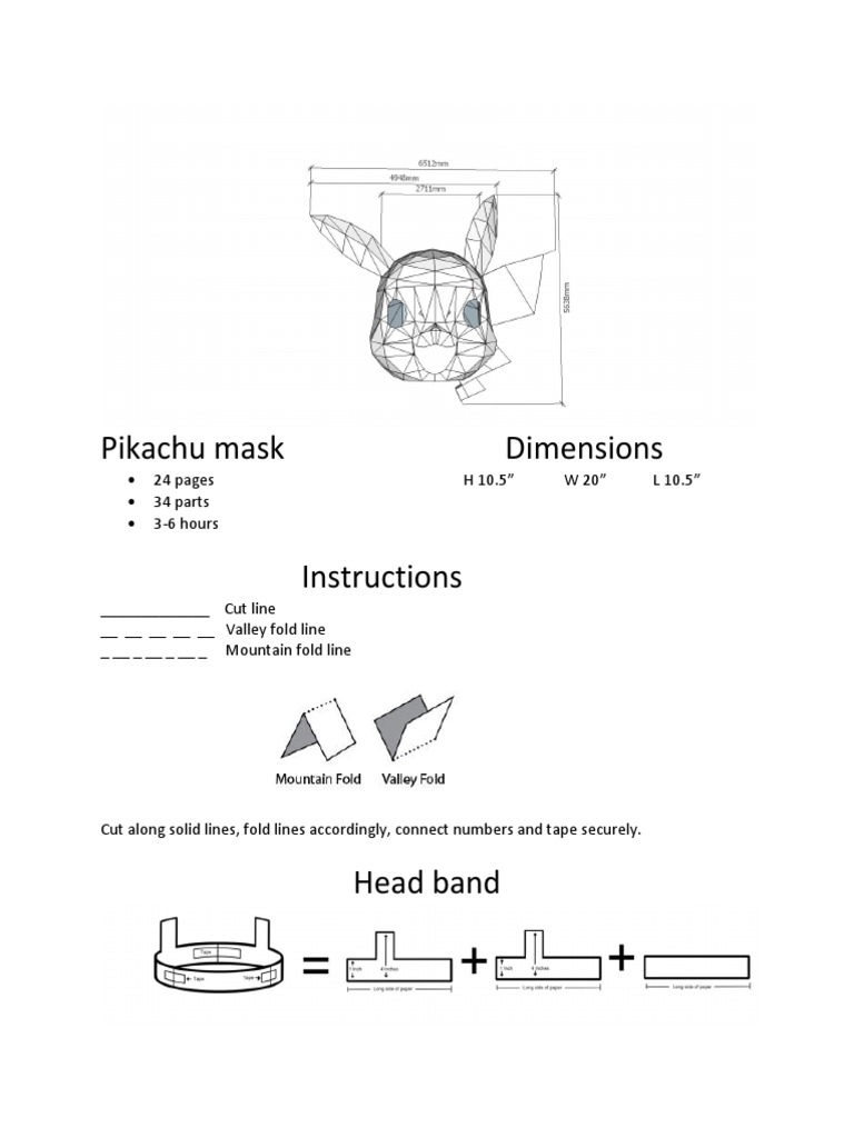 Pikachu Mask Printable Pdf