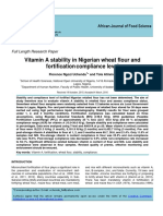 Vitamin A Stability in Nigerian Wheat Flour PDF