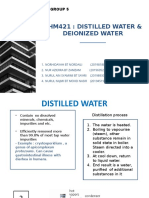 CHM421: Comparing Distilled and Deionized Water