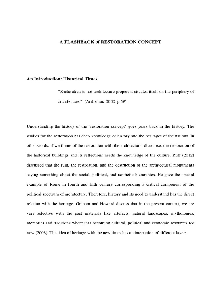 Restoration Concepts and Historical Insights | PDF | John Ruskin ...