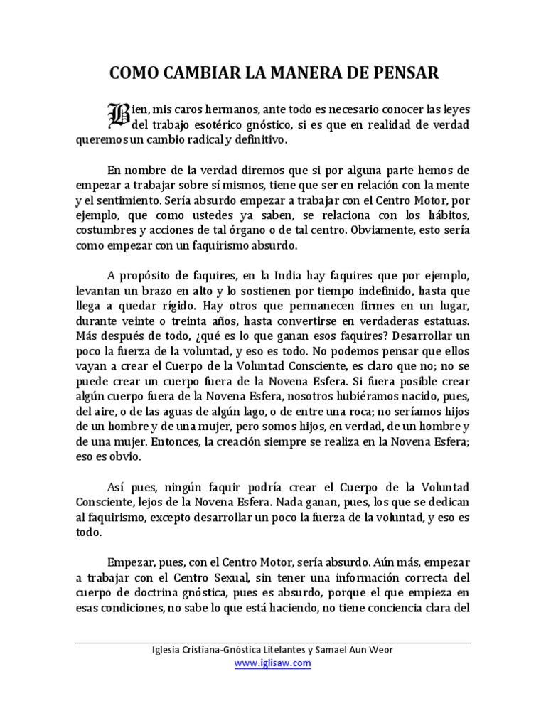 Conferencia 04. Cómo Cambiar La Manera de Pensar PDF | PDF | Śūnyatā ...