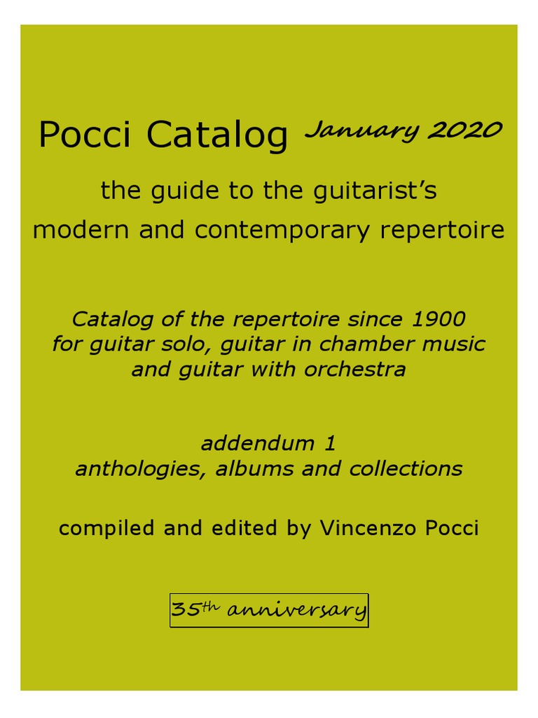 Pocci Catalog 35th January Anthologies Blues Ragtime