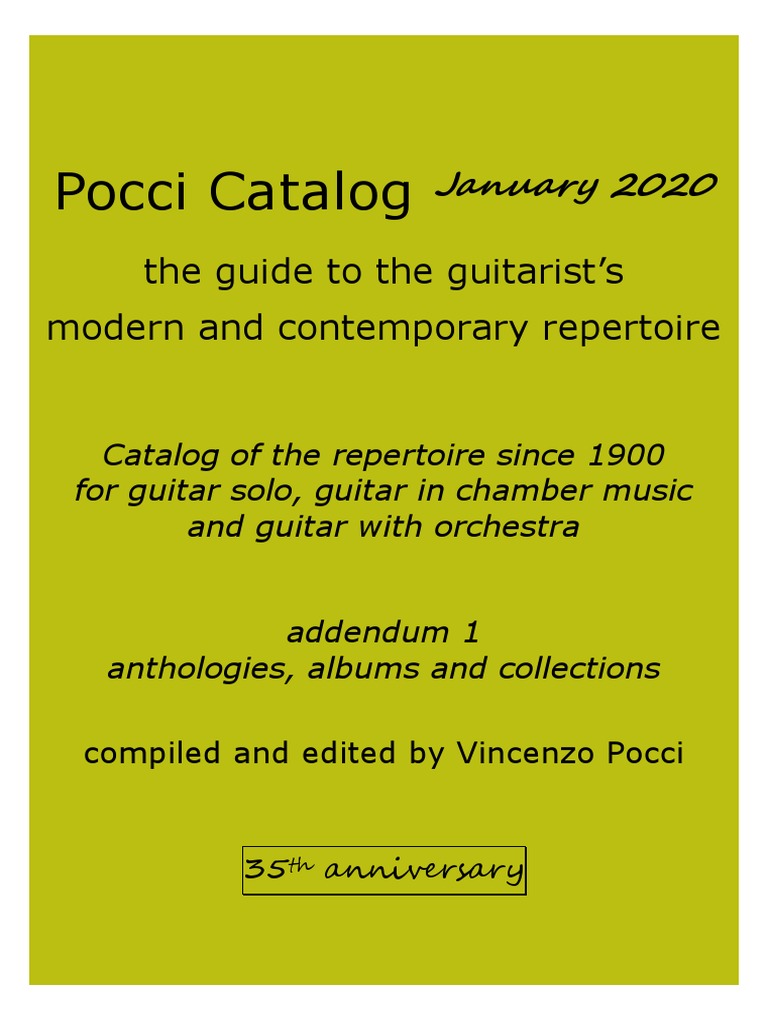 Pocci Catalog 35th January 2020 Anthologies | PDF | Blues | Ragtime