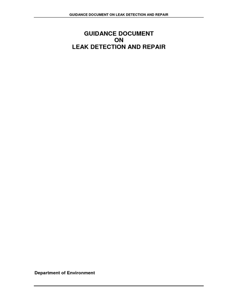 LDAR Program Guidance Document | PDF | Clean Air Act (United States ...