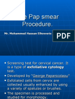 Pap smear procedure