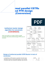 Isothermal parallel CSTR and PFR design for conversion