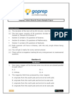 Goprep Talent Search Exam Sample Paper: Instructions