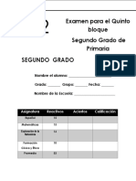 05. Examen 2do. Grado Bloque 5