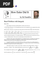 How Euler Did It: by Ed Sandifer