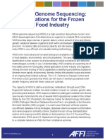 WGS and Implications For The Frozen Food Industry