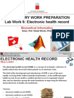 Laboratory Work Preparation Lab Work 6: Electronic Health Record