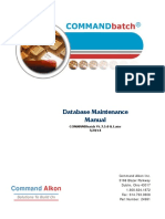 Database Maintenance Manual: Commandbatch V1.7.3.0 & Later 5/20/14