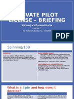 Private Pilot License - Briefing: Spinning and Spin Avoidance