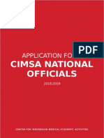 Application Form: Cimsa National Officials