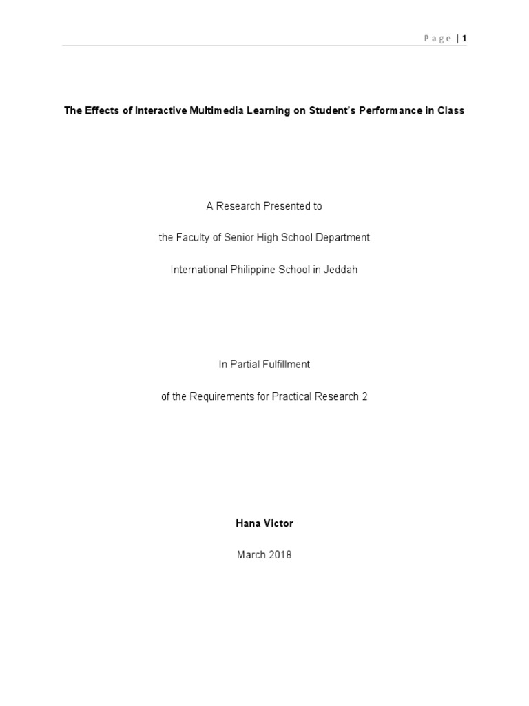 Impact of Multimedia on Science Learning | PDF | Survey Methodology ...