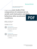 A Preliminary Study of The Composition of Commercial Oil, Acrylic and Vinyl Paints and Their Behaviour After Accelerated Ageing Conditions