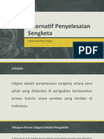 Alternatif Penyelesaian Sengketa: Litigasi Dan Non-Litigasi