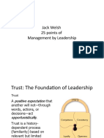 Jack Welsh 25 Points of Management by Leadership