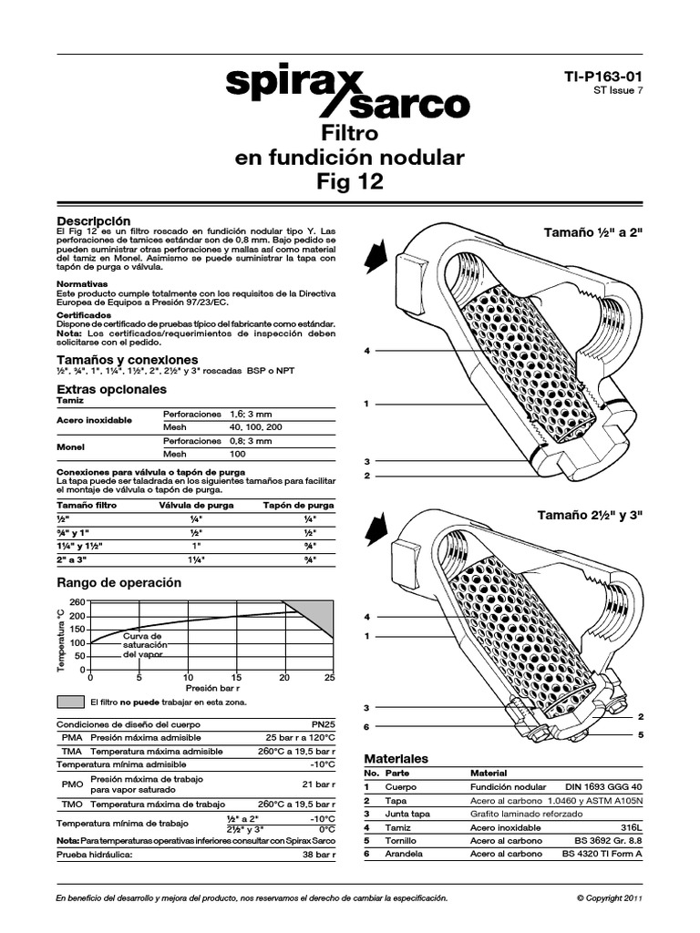 Fig12-TI-P163-01-ES Filtro en Y PDF | PDF | Materiales | Rieles
