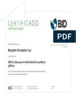 Certificado Datos para La Efectividad de Las Políticas Públicas