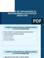 Note de Curs - Forme de Organizare A Activitatii Didactice PDF