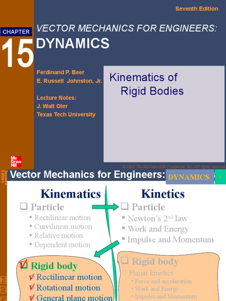 MEC420 - 4 - Kinematics of RB | PDF | Rotation Around A Fixed Axis ...