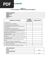 Anexo #2 Lista de Chequeo y Verificacion de Documentos