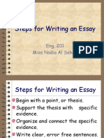 Steps - Essay Writing