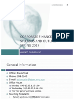 Corporate Finance Syllabus and Outline SPRING 2017: Aswath Damodaran