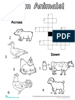 Picture Crossword Farm Animals