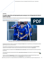 Cruzeiro Aguarda Contraproposta para Avançar em Reintegração de Lateral Dodô Ao Grupo - Superesportes