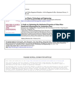 A Study On Optimizing The Mechanical Properties of Glass Fiber - Reinforced Polypropylene For Automotive Parts