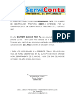 Certificacion de Ingresos Lucas Arnaldo Colindres