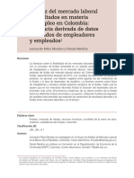 Fluidez Del Mercado Laboral y Resultados en Materia de Empleo en Colombia PDF