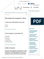 Risk Analysis and Management - MCQs1