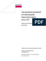 IFRC #1 - Stanworth and Purdy Sep 1993 - The Blenheim and University of West Minster Franchise Survey