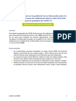 Bilan Sur La Qualité de L'air en Normandie Après Un Mois de Confinement