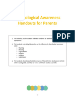 Phonological Awareness Handouts For Parents