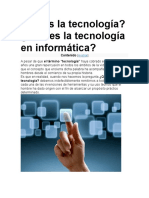 Qué Es La Tecnología