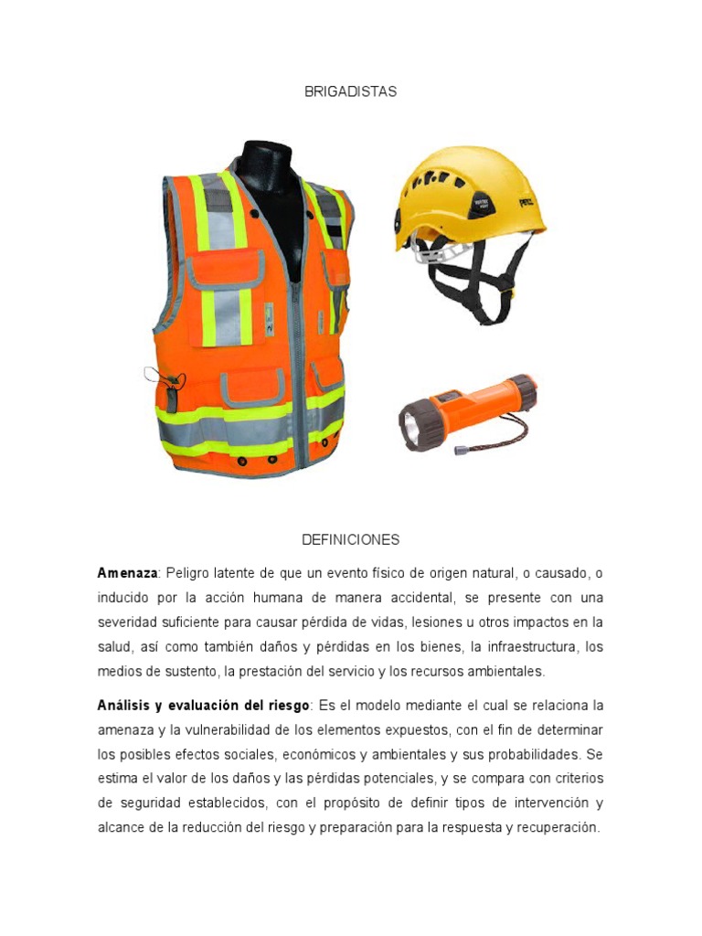 Definición y funciones de brigadistas | PDF | Primeros auxilios ...