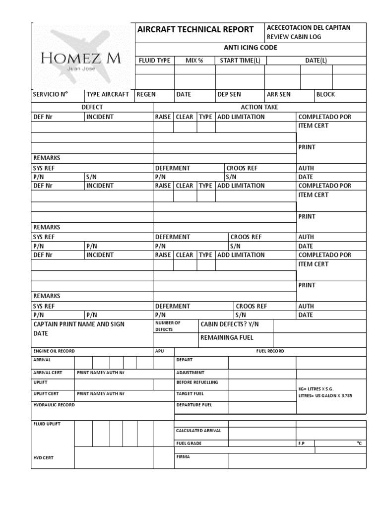 Aircraft Technical Report PDF Aviation Aircraft