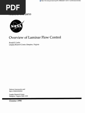Overview Of Laminar Flow Control Ronald D Joslin Aerodynamics Boundary Layer
