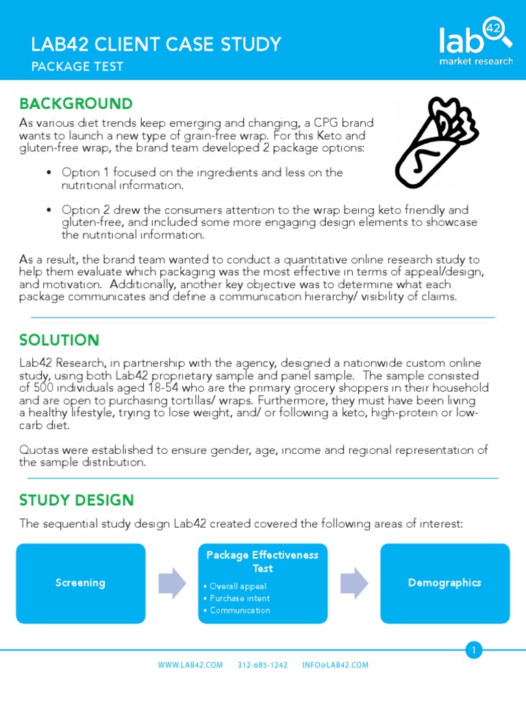 Lab42 Case Study - Package Test | PDF | Brand | Case Study