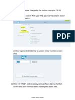 SD001 - Test Case For Sales Order Creation T & M