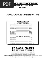 Application of Derivative (12th)