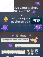 Coronavirus y Manejo Del Paciente Dental - Giannina Gálvez